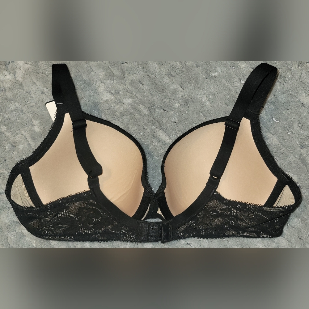 Wacoal Lace Finesse T-shirt Bra 38C Black - Picture 5 of 7